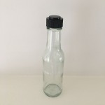 40 X 150ml Glass Table Sauce Bottle - Round (Bulk Price)